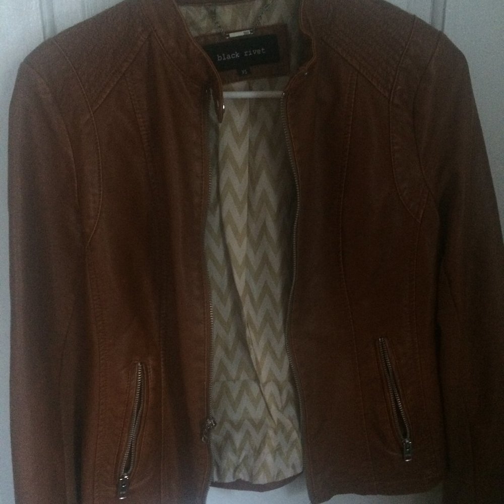 Black Rivet Leather Jacket